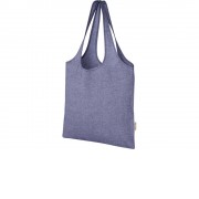 Модная эко-сумка Pheebs объемом 7 л из переработанного хлопка плотностью 150 г/м2, синий меланж