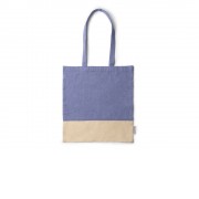 Сумка из переработанного хлопка PALMIRA, королевский синий/натуральный