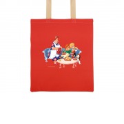 Сумка двухцветная 180 г/м2 Карлсон, красный/натуральный