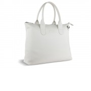 Сумка-шоппер BUGATTI Elsa, белая, воловья кожа/полиэстер, 46х11х31,5 см