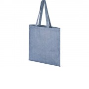Эко-сумка Pheebs из переработанного хлопка, плотность 210 г/м2, синий меланж