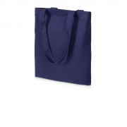 Сумки хлопок 90%, плотность 180 г, грузоподъемность 10 кг, размер 38х42 см, ручки 3х65 см с доп. швом, синий