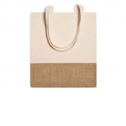 Сумка для покупок WAVE из хлопка и джута, бежевый