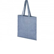 Сумка-тоут Pheebs из переработанного хлопка 150 г/м2, синий меланж