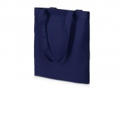 Сумки хлопок 90%, плотн. 180 г, грузопод.10 кг, размер 38х42 см, ручки 3х65 см с доп. швом, темно-синий