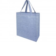 Pheebs, эко-сумка из переработанного хлопка, плотность 150 г/м2, синий меланж