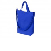 Сумка Helfer из хлопка на кнопке с регулирующейся лямкой, синий