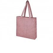 Эко-сумка Pheebs с клинчиком, изготовленная из переработанного хлопка, плотность 210 г/м2, бордовый м