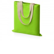 Сумка для шопинга Steady из хлопка с парусиновыми ручками, 260 г/м2, зеленое яблоко