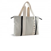 Сумка-шоппер женская BUGATTI Ambra, бежево-черный цвет, хлопок/полиэстер, 45х10х34 см