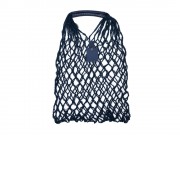 Авоська Dream М old style 15 литров с кожаными ручками, темно-синий