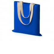 Сумка для шопинга Steady из хлопка с парусиновыми ручками, 260 г/м2, синий