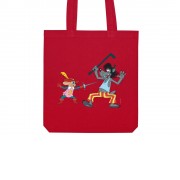 Сумка из плотного хлопка Ну, погоди!, 220 г/м2, красный 193C