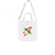 Сумка 260 г/м2 на кнопке с регулирующейся лямкой Карлсон, белый