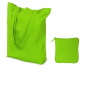 Складывающаяся сумка Skit из хлопка на молнии, зеленое яблоко