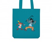 Сумка из плотного хлопка Ну, погоди!, 220 г/м2, бирюзовый 320C NEW