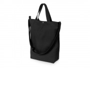 Сумка Helfer из хлопка на кнопке с регулирующейся лямкой, черный (P)