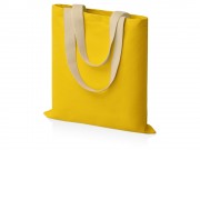 Сумка для шопинга Steady из хлопка с парусиновыми ручками, 260 г/м2, желтый