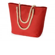 Сумка Seaside для шопинга и пляжа с широким дном, красный