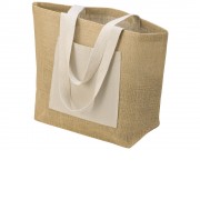 Сумка Jute джутовая с широким дном, натуральный