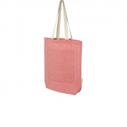 Эко-сумка Pheebs объемом 9 л из переработанного хлопка плотностью 150 г/м2 с передним карманом, крас