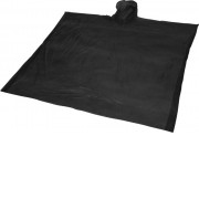 Одноразовый дождевик Mayan с чехлом для хранения из материалов, переработанных по стандарту GRS - сплошной черный