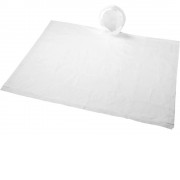 Складывающийся полиэтиленовый дождевик Paulus в сумке, белый