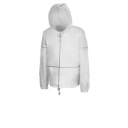 Короткий дождевик Tornado со светоотражающими элементами, белый