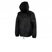 Короткий дождевик Tornado со светоотражающими элементами, черный