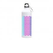 Бутылка алюминиевая с карабином, 800 мл, белый