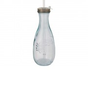 Polpa Бутылка с соломинкой из переработанного стекла , прозрачный