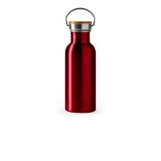 Бутылка BOINA из нержавеющей стали 304 и бамбука, красный