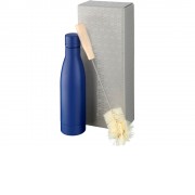 Набор из медной бутылки с вакуумной изоляцией Vasa и щетки, cиний