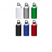 Алюминиевая бутылка ATHLETIC с карабином, 400 мл, белый