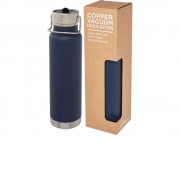 Спортивная бутылка Thor объемом 750 мл с медной обшивкой и вакуумной изоляцией, синий