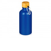 Матовая спортивная бутылка Hip S Bamboo с карабином и объемом 400 мл, синий