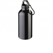Бутылка для воды с карабином Oregon, объемом 400 мл, сплошной черный