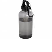 Бутылка для воды с карабином Oregon из переработанной пластмассы, 400 мл - Черный