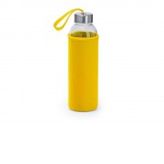 Бутылка стеклянная CAMU в чехле из неопрена, 500 мл, прозрачный/желтый