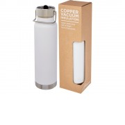 Спортивная бутылка Thor объемом 750 мл с медной обшивкой и вакуумной изоляцией, белый