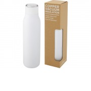 Marka, медная бутылка объемом 600 мл с вакуумной изоляцией и металлической петлей, белый