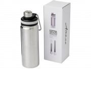 Спортивная бутылка Gessi объемом 590 мл с медной вакуумной изоляцией, серебристый