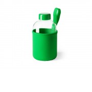 Бутылка стеклянная KASTER в неопреновом чехле, 600 мл, папоротник