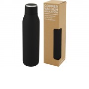 Marka, медная бутылка объемом 600 мл с вакуумной изоляцией и металлической петлей, черный