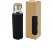 Thor, стеклянная бутылка объемом 660 мл с неопреновым чехлом, черный