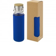 Thor, стеклянная бутылка объемом 660 мл с неопреновым чехлом, cиний