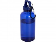 Бутылка для воды с карабином Oregon из переработанной пластмассы, 400 мл - Синий