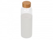 Бутылка для воды стеклянная Refine, в чехле, 550 мл, белый (P)