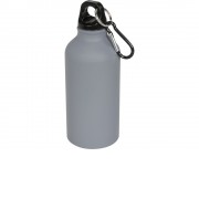 Матовая спортивная бутылка Oregon с карабином и объемом 400 мл, серый