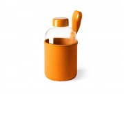 Бутылка стеклянная KASTER в неопреновом чехле, 600 мл, апельсин